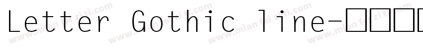 Letter Gothic line字体转换